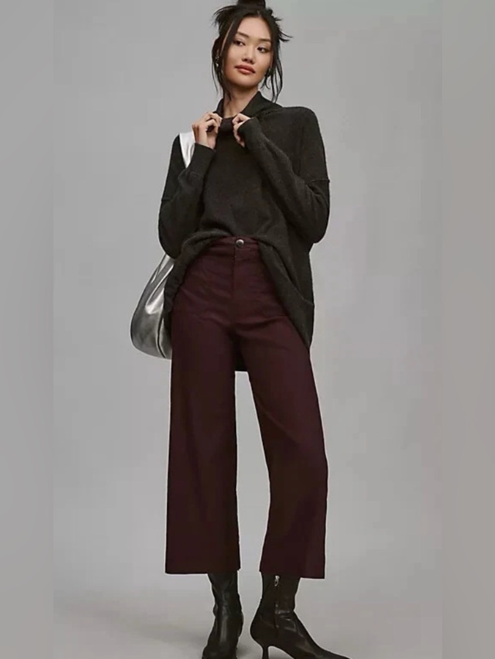 Anthropologie Maeve 31P The Colette Cropped Wide-Leg Pants - Picture 1 of 5